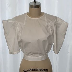 Rachel Comey white crop blouse
